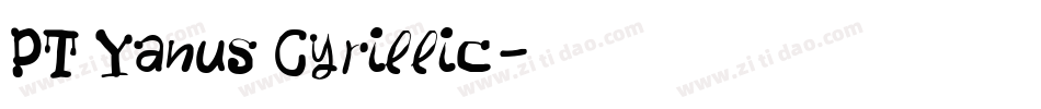 PT Yanus Cyrillic字体转换
